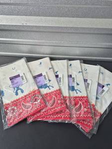 lot 354 image: Party Express Table Cover 54 x 102 inch Bandanas & Denim 6-Pack