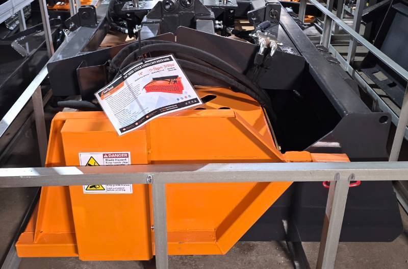 lot 4005 image: Unused Arteer 74in Skid Steer Landscape Rock Rake LRR-74W