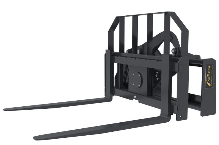 lot 4051 image: Unused ARTEER Rotating Hydraulic Skid Steer Pallet Forks  RPT-42L 