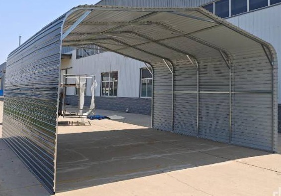 lot 4126 image: Unused Arteer QB-WG-2020 20ft x 20ft All Steel Carport w Sidewalls