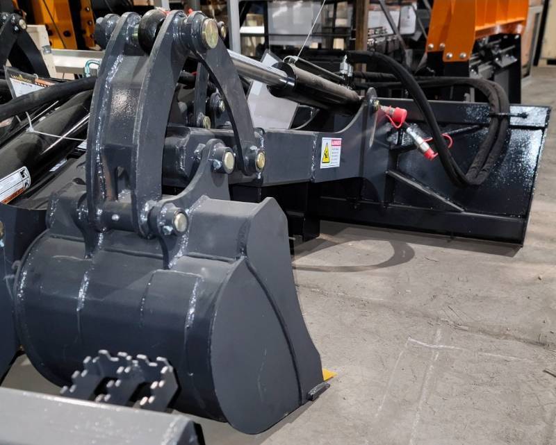 lot 3031 image: UNUSED LandHonor BH-12-72D Big Arm Backhoe for Skid Steer