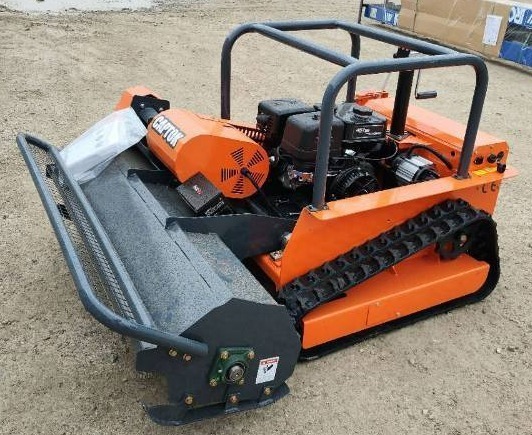 lot 8256 image: Unused Remote Controlled Track Brush Mower  Flail Mower  CK-LM1000Q