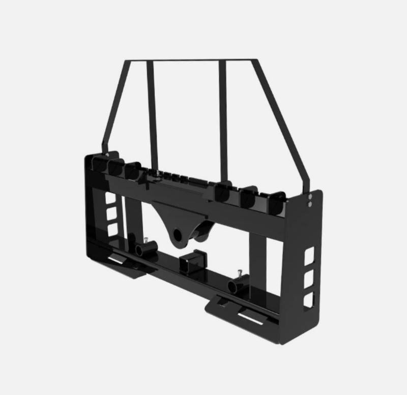 lot 3233 image: Unused LandHonor LHR-PFF45A Pallet Fork Frame w Load Back-Rest Skid Steer Attachment w Receiver Hitch & Hay Spear Sleeves - 45 Skid Steer Pallet Fork Frame with 2 Hitch Receiver - Spear Sleeves for Loaders Tractors - Quick Tach Mount