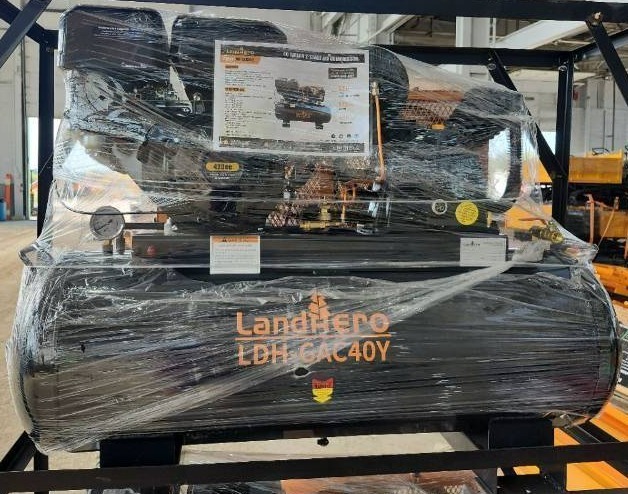 lot 3132A image: UNUSED LandHero 40 Gallon 2-Stage Truck Mounted Air Compressor LHR-GAC40Y