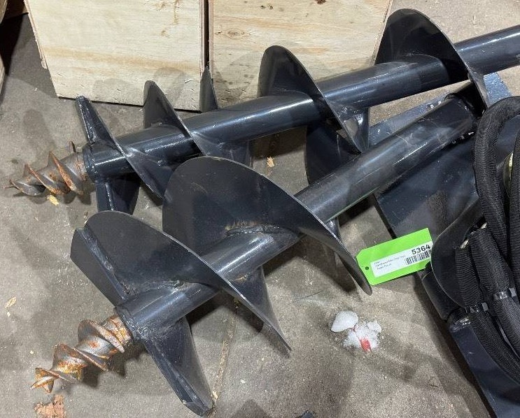 lot 3039 image: 3PC - Unused LandHonor Mini Skid Steer Auger Drive with 8 & 12 Bits - MAD-73-05C