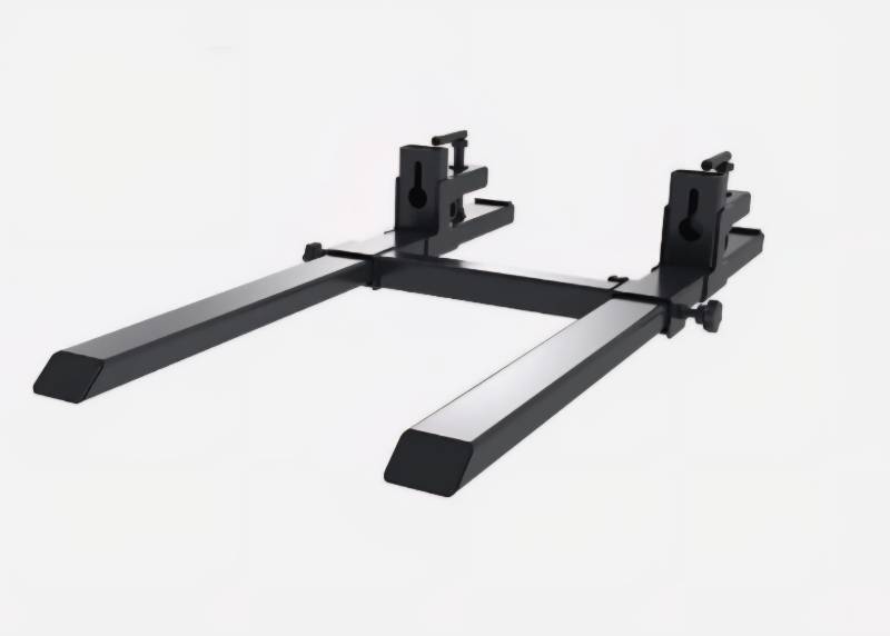 lot 3245 image: Unused LandHonor LHR-PF4000 Adjustable Clamp-On Pallet Forks with Stabilizer Bar 66in - Weight Capacity 4000lbs - Skid Steer Loaders with Buckets, Tractors & Mini Loaders Can Be Used