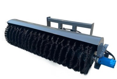 lot 9030 image: Unused Mower King Skid Steer Angle Broom - Broom Sweeper attachment, 16-21gpm  AGT-SSAB72