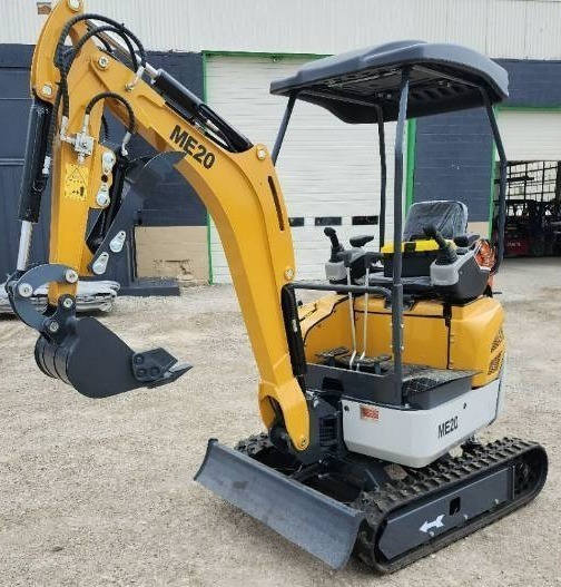 lot 5303 image: Unused SDLANCH ME20 YellowWhite - YANMAR 3TNV74F Mini Excavator - Pilot Control, Hydraulic Thumb Clamp, Side Swing, Auxiliary Hydraulics, Widened Chassis, DozerBackfill Blade, Canopy