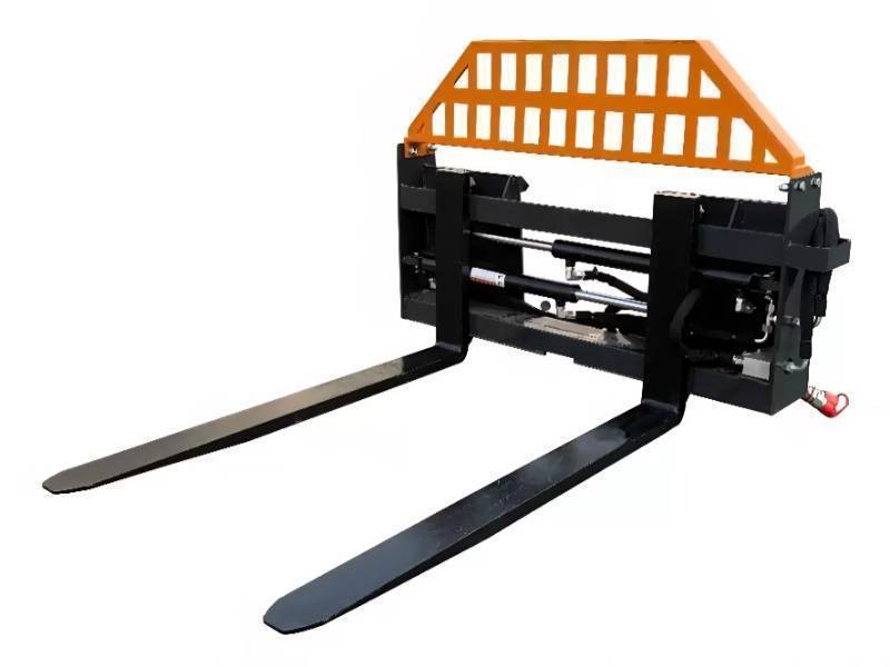 lot 3048 image: UNUSED LandHonor HPF-11-3000G 48in Hydraulic Adjustable Pallet Fork & Frame Attachment for Skid Steer