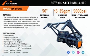 lot 4161 image: Unused Arteer 50in Skid Steer Mulcher RK-5014W