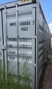 lot 1033 image: One Way Use - 40 Long High Cube Container with Double Rear & Four (4) Side Double Doors - Used One Time To Ship To Mother Road Auctions & Sales -Weather, Rodent & FireproofDelivery Available