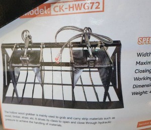 lot 8622 image: Skid Steer Hollow Wood Grabber  Model CK-HWG72
