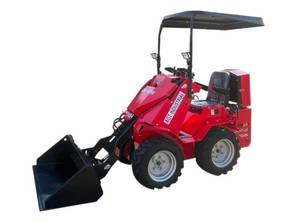 lot 9092 image: AGT Wheeled Mini Skid Steer Loader SDA-140W