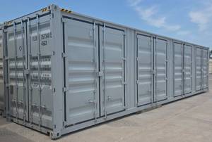 lot 1029 image: One Way Use - 40 Long High Cube Container with Double Rear & Four (4) Side Double Doors - Used One Time To Ship To Mother Road Auctions & Sales -Weather, Rodent & FireproofDelivery Available