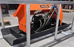 lot 10085 image: PABREAK Skid Steer Sliding Flat Plate Compactor