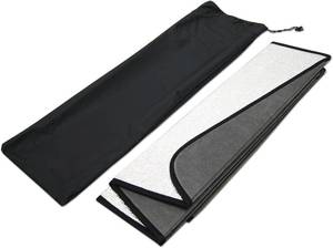 lot 111710 image: Front Car Windshield Sun Shade Compatible with 10-16 Mercedes E400 E350 E63 Sedan  Custom Fit Visor Accordion Fold Style Sun Protector  Silver & Grey 1-pc Set  SS-236