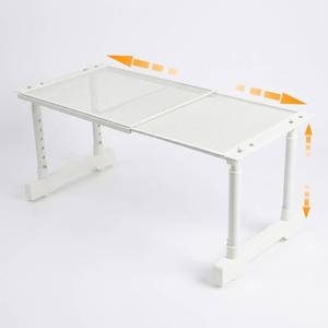 lot 211545 image: Expandable Cabinet Organizer Shelf, Adjustable Height Under Sink Storage Organizer, Shelf Riser for Kitchen, Bathroom, Wardrobe, Under Sink Counter(Beige) (1)