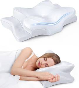 lot 211555 image: Ultra Pain Relief Cooling Pillow for Neck Support, Adjustable Cervical Pillow Cozy Sleeping, Odorless Ergonomic Contour Memory Foam Pillows, Orthopedic Bed Pillow for Side Back Stomach Sleeper