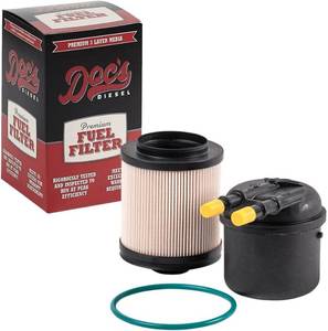 lot 211564 image: Docs Diesel Fuel Filter, Fits 6.7L Powerstroke Ford F-250 F-350 2011-2016  Independent Testing Rates It At 98.84 Percent Efficiency Down To 3 Microns
