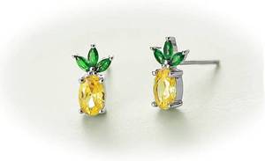 lot 211581 image: Rnivida Sterling Silver Pineapple Stud Earrings - Pineapple Jewelry Gifts for Women
