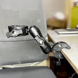lot 211589 image: Meow Garden Double Mount Clamp On Umbrella for Chair Hands Free Golf Cart Umbrella Holder for Stroller Flag Pole Clamps Brackets, Large, Black, GP428C