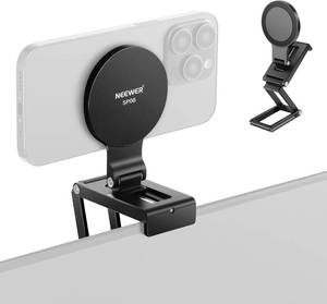lot 211594 image: NEEWER SP08 Continuity Camera Mount for Desktop Monitor, Magnetic Tri Fold  Desk Phone Webcam Holder, Arca Type Base, Compatible with MagSafe iPhone iMac Apple TV 4K Desktop Mac Laptop Samsung