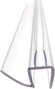 lot 211602 image: Frameless Glass Shower Door Sweep for 38 Glass, Bottom Seal with Drip Rail, 27.5 Long