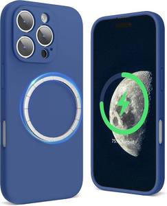 lot 211615 image: SURPHY Designed for iPhone 16 Pro Case Compatible with MagSafe (6.3 inch 2024), Liquid Silicone Phone Case (Camera Protective, Soft Microfiber Lining), Denim