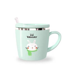 lot 211623 image: Kids Learning Cup Baby Trainer Mug for Milk Water Coffee, Hot Chocolate Juice Smoothies, 7oz, Bunny Tiffany