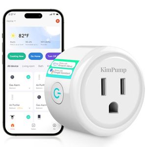 lot 211636 image: KimPump WiFi Smart Plugs Compatible with Alexa and Google Home  App Controlled Wireless Outlet Plug with Timer & Schedule, 2.4GHz Wi-Fi Only Smart Socket Outlet FCC Listed for Home