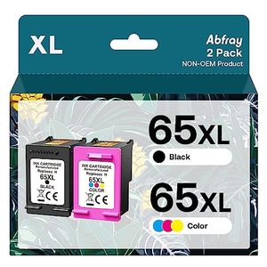 lot 211644 image: Abfray Remanufactured Ink Cartridge Replacement for HP Ink 65XL Compatible with OfficeJet 3755 3700 3752 3772 2652 2600 2655 5055 5000 (1 Black,1 Tri-Color, 2 Pack)
