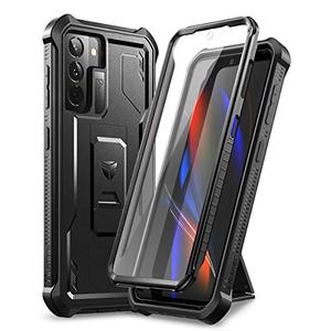 lot 211653 image: Dexnor for Samsung Galaxy S21 Case, Built in Screen Protector and Kickstand Heavy Duty Military Grade Protection Shockproof Protective Cover for Samsung Galaxy S21 5G, 6.2 inch Black