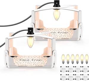 lot 211658 image: 2 Pack Flea Trap, Indoor Electric Fleas Trap Light, Pets Kids Friendly, Reusable Flea Traps for Inside Your Home with 6 Bulbs & 8 Sticky Pads