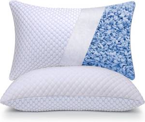 lot 311527 image: OSBED Shredded Memory Foam Pillows Queen Size Set of 2