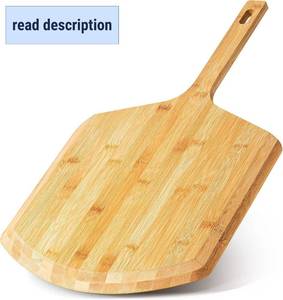 lot 211568 image: Pizza Peel 16 Inch, Natural Bamboo Pizza Peel Pizza Paddle Spatula Oven Accessory for Large Wood Pizza Board For Transferring & Serving, Wood Pizza Cutting Board for Cheese Bread Fruit Vegetables