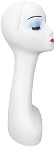 lot 171403 image: Female Mannequin Head with Stable Base, Odorless Lightweight Polypropylene Wig Display Head, Elegant Makeup Mannequin Bust for Wigs, Hats, Jewelry Salon Shop Display & Makeup Painting Traini