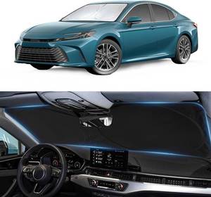 lot 171407 image: Windshield Sun Shade for 2018-2023 2024 Toyota Camry Sunshade Sun Visor  Custom Fit Camry LE XLE Hybrid SE XSE Sedan Accessories Foldable Protector Block UV Rays Keep Your Car Cooling