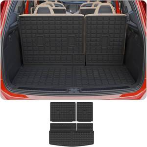 lot 171421 image: Trunk Mat & Backrest Mats for 2018-2024 Ford Expedition (No Max  for 2018-2024 Lincoln Navigator (No L), Cargo Mat Cargo Liner Back Seat Cover 2023 Expedition 7&8 Seats Accessories