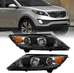 lot 171436 image: Retails for $126 Headlight Assembly Compatible with 2011 2012 Kia Sportage  Halogen Headlamp with Bulbs, Replacement 921013W050, 921023W050, Black Housing Amber Reflector, Driver and Passenger Side