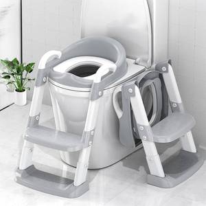 lot 271433 image: Potty Training Seat with Step Stool Ladder, Toddler Potty Training Toilet for Boys Kids, Potty Chair Adjustable Potty Seat for Toilet with Anti-Slip Wide Steps Splash Guard Safety Handles