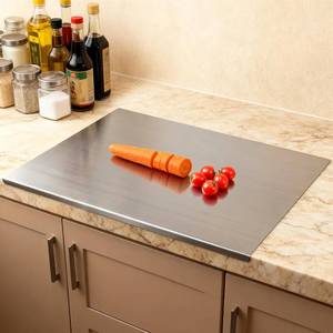 lot 271437 image: 304 Stainless Steel Cutting Board for Kitchen Countertop  Chopping Board Kitchen, Scratch Resistant And Easy To Clean, Cutting Boards for Meat, Fruit, Baking And Vegetable