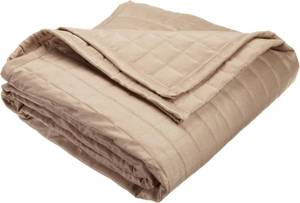 lot 271447 image: Stylemaster Twill and Birch Reflections Quilted Bedspread, Tan, (112 in x 106 in)