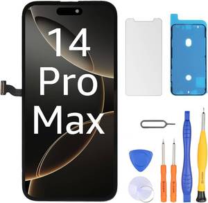 lot 271482 image: LL TRADER Screen Replacement for iPhone 14 pro max 6.7 LCD Repair Kits  FHD, Waterproof Tape, Screen Protector (Truetone programable)