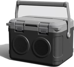 lot 371365 image: Retails for $120 Camp Cooler with Bluetooth Speaker 22 Quart 48 Hours Ice Retention, Portable Handle, Outdoor Camping Cooler for BBQs, Beach, Hiking