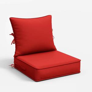 lot 371384 image: Outdoor Patio Chair Cushions Set 19 L X 19 W X 4 H Inch Waterproof & Fade Resistant Deep Seat and Back Cushions with Removable Covers Outdoor Seat Cushion Set for Chairs and Sofas