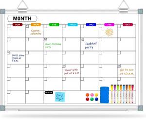 lot 371403 image: Dry Erase Calendar Whiteboard for Wall, 24 x 18  Magnetic Monthly White Board Calendar with Tray, Aluminum Frame, Hanging Dry Erase Board for Office, Home, School