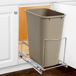 lot 371407 image: LYNK PROFESSIONAL  Pull-Out Trash Can Drawer   Sliding Organizer for Kitchen Cabinet or Under-Sink Use   Heavy Duty Storage Rack (Bin Not Included)