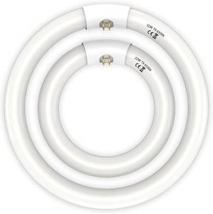 lot 371410 image: FC8T9 22W and FC12T9 32W Daylight Set, T9 22W Circular Light Bulb  8 T9 22W Circular Light Bulbs,12 32W Round Fluorescent Bulb, CRI 80, 6500K, G10q Prong, Circline Fluorescent Lamp