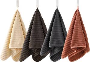 lot 371422 image: 4 Pack Microfiber Hand Towels 14 29.6 Inches Absorbent Quick Dry  Luxury Towels Set Multi Use for Bathroom Kitchen Shower Spa Gym Pool