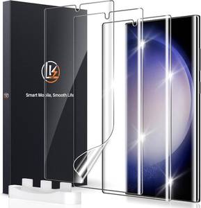 lot 371431 image: LK 3 Pack for Samsung Galaxy S23 Ultra Screen Protector Flexible TPU Film  Support Fingerprint Unlock Touch Sensitive, 3D Curved Max Coverage Screen Protector for Cell Phone S23 Ultra, Speakerphones